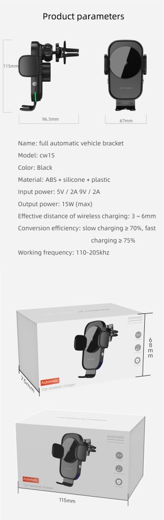 15W Wireless Car Charger Mount, Wholesale Customized New Products Air Vent Car Phone Holder Wireless Charger 15W Compatible Wireless Car Charger Mount.